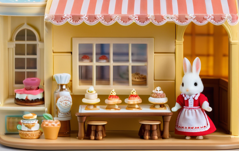실바니안 가족 월드 빌리지 만들기 - **A cozy Sylvanian Family bakery and café scene.**
* **Prompt:** A charming, intricately detai...