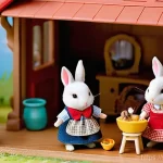 실바니안 가족 캐릭터로 스토리텔링 - **Prompt 1: Imagination and Storytelling in a Sylvanian Village.**
A group of 2-3 diverse childr...