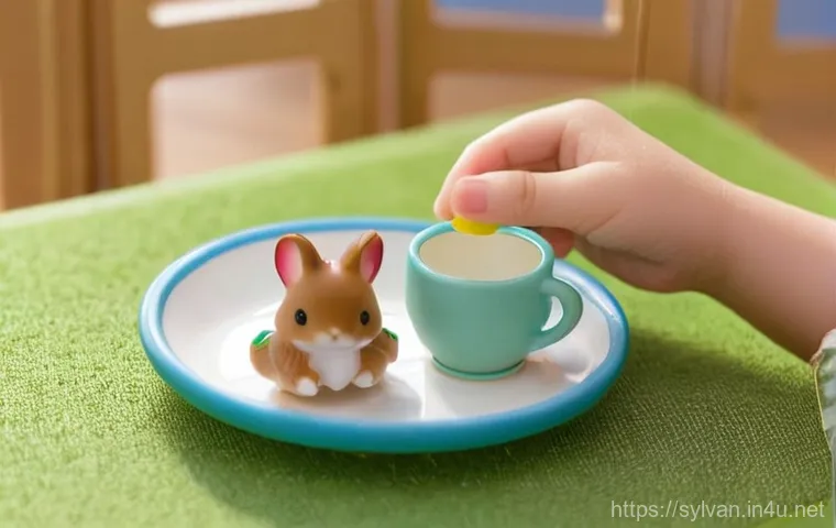 실바니안 가족 캐릭터로 스토리텔링 - **Prompt 1: Imagination and Storytelling in a Sylvanian Village.**
A group of 2-3 diverse childr... 실바니안 가족 캐릭터로 스토리텔링 - **Prompt 1: Imagination and Storytelling in a Sylvanian Village.**
A group of 2-3 diverse childr...