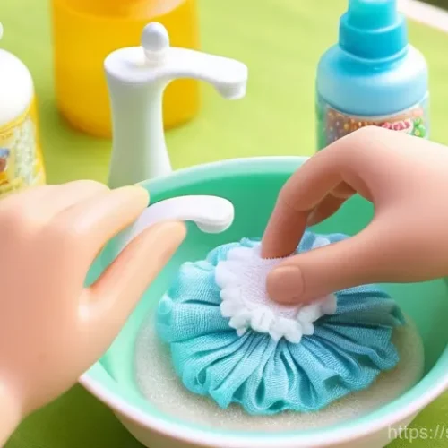 Home 20 실바니안 가족 장난감 보관 및 관리법 - **A gentle handwashing session for Sylvanian Families clothes and accessories.** A close-up shot of ...